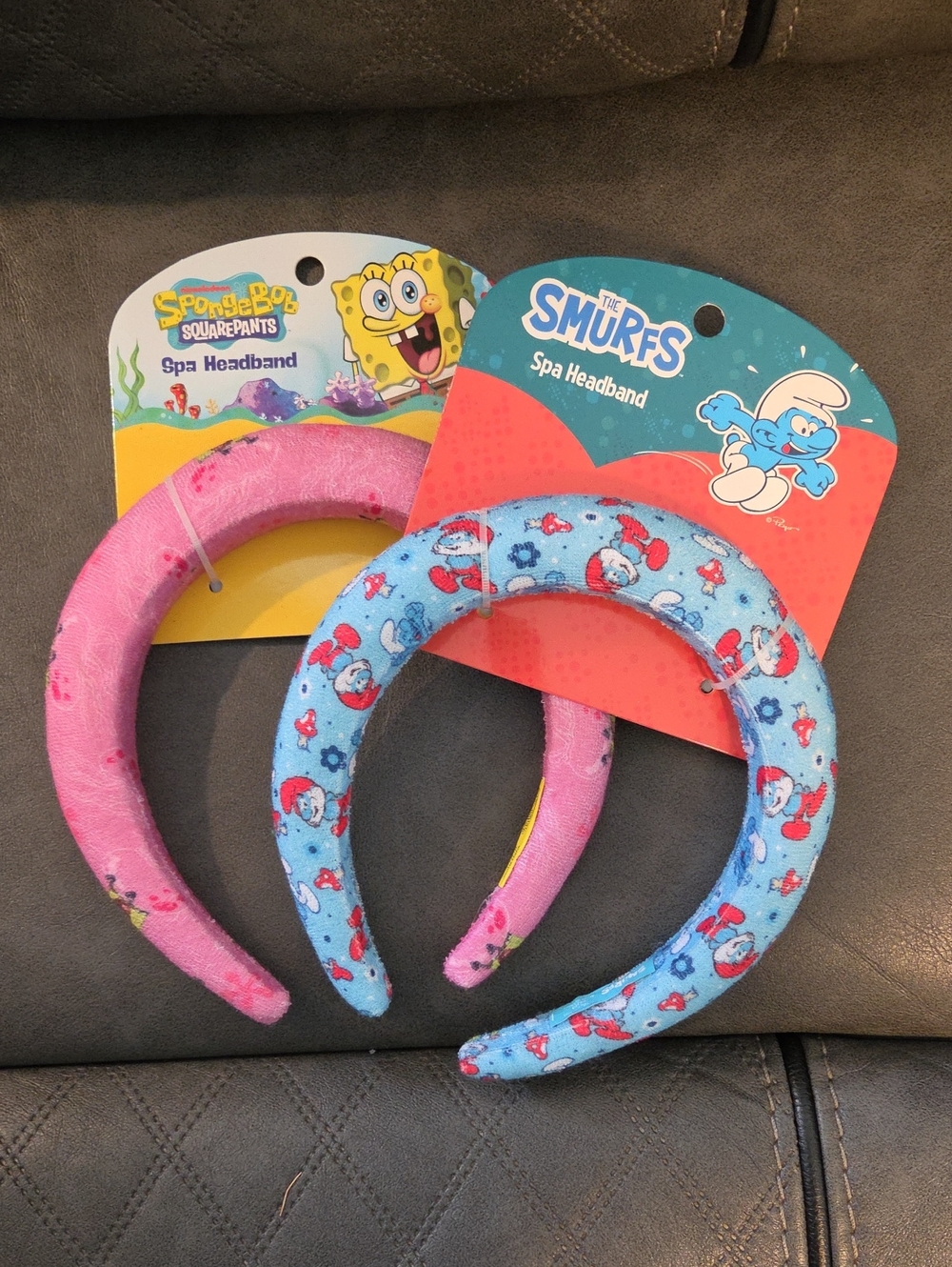 Nickelodeon The Smurfs & SpongeBob Spa Headbands - Blue and Pink